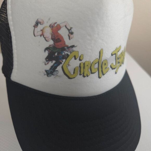 Vintage Circle Jerks Band Logo Mesh Trucker Hat Adjustable Snapback - Picture 4 of 9